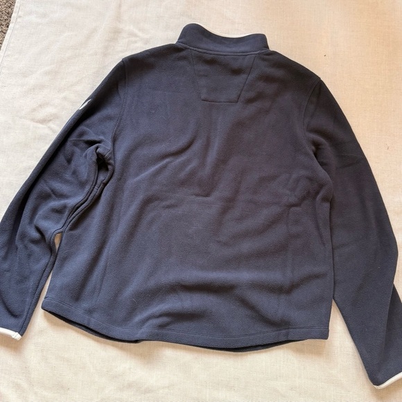 Navy Blue Half-Zip Women's Sweater - Picture 3 of 3